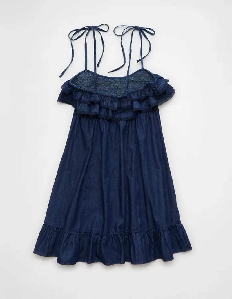 AE Ruffle Tie-Strap Mini Dress