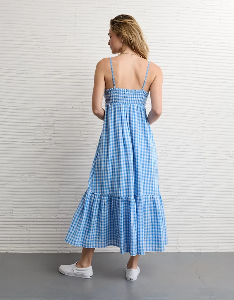 AE Smocked Babydoll Midi Dress