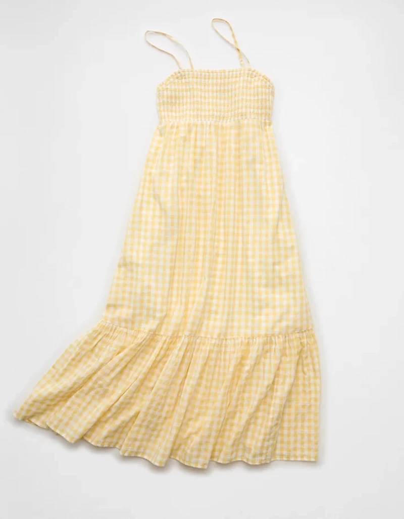 AE Smocked Babydoll Midi Dress