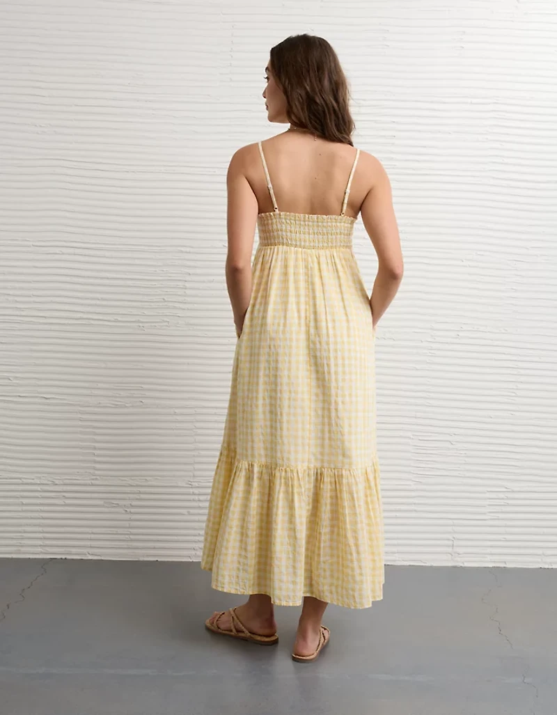 AE Smocked Babydoll Midi Dress