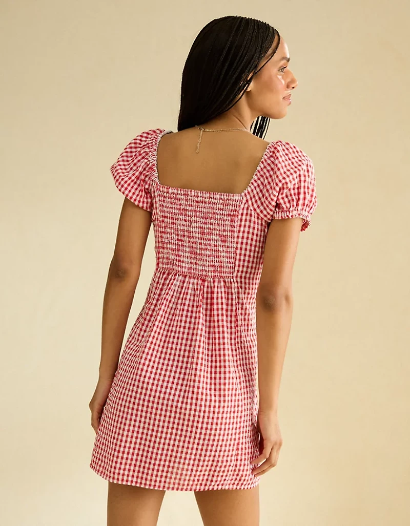 AE Sweetheart Button-Up Mini Dress