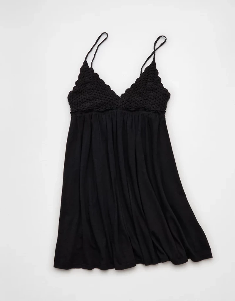 AE Sunchaser Crochet Mini Dress