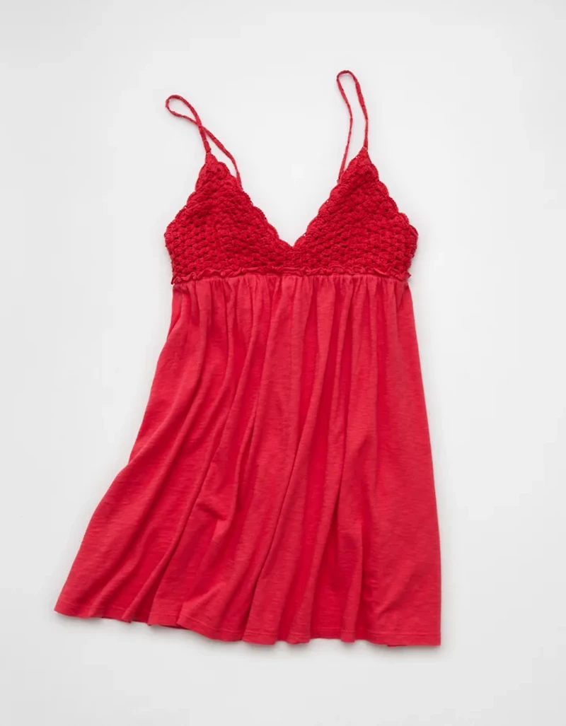 AE Sunchaser Crochet Mini Dress