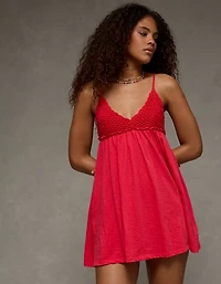 AE Sunchaser Crochet Mini Dress