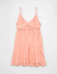AE Sunchaser Babydoll Crochet Mini Dress