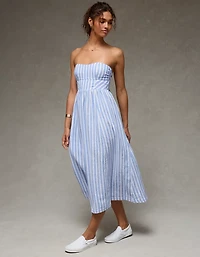 AE Strapless Corset Midi Dress