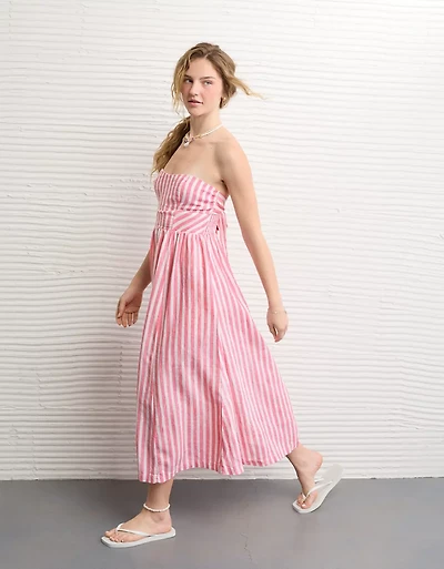 AE Strapless Corset Midi Dress