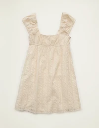 AE Cap-Sleeve Button-Up Mini Dress