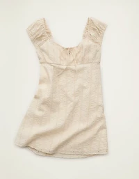 AE Cap-Sleeve Button-Up Mini Dress