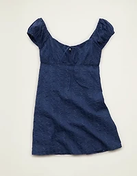 AE Tie-Front Cap-Sleeve Mini Dress