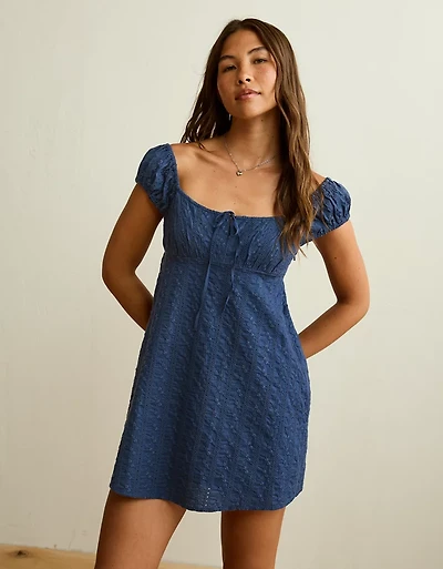 Minirobe à mancherons nouée l'avant AE