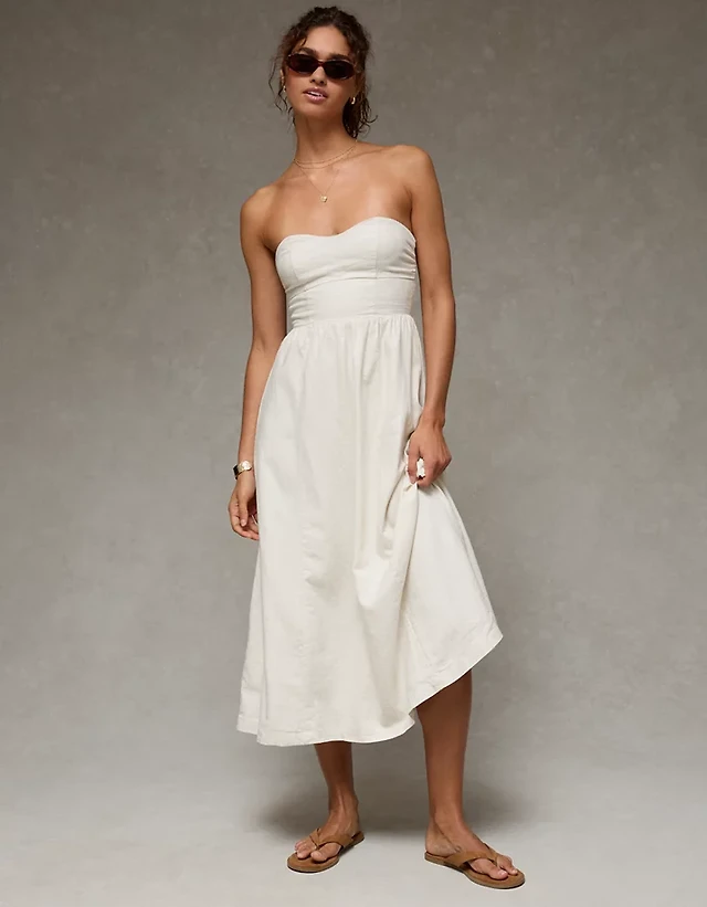 ae corset v waist midi dress AE Corset V-Waist Midi Dress at Foxvalley Mall in Aurora, IL
