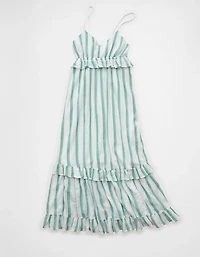 AE V-Neck Ruffle Midi Dress