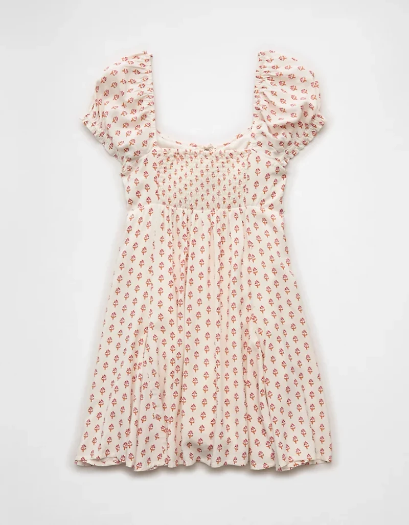 AE Babydoll Sweetheart Pleated Mini Dress