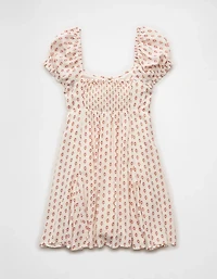 AE Babydoll Sweetheart Pleated Mini Dress