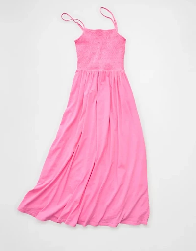 Robe mi-longue en tricot à smocks Sunchaser AE