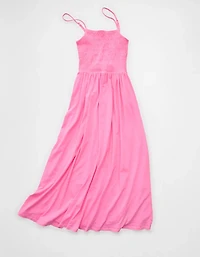 Robe mi-longue en tricot à smocks Sunchaser AE