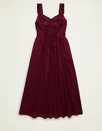 Peignoir décolleté en cœur style corset mi-longue AE