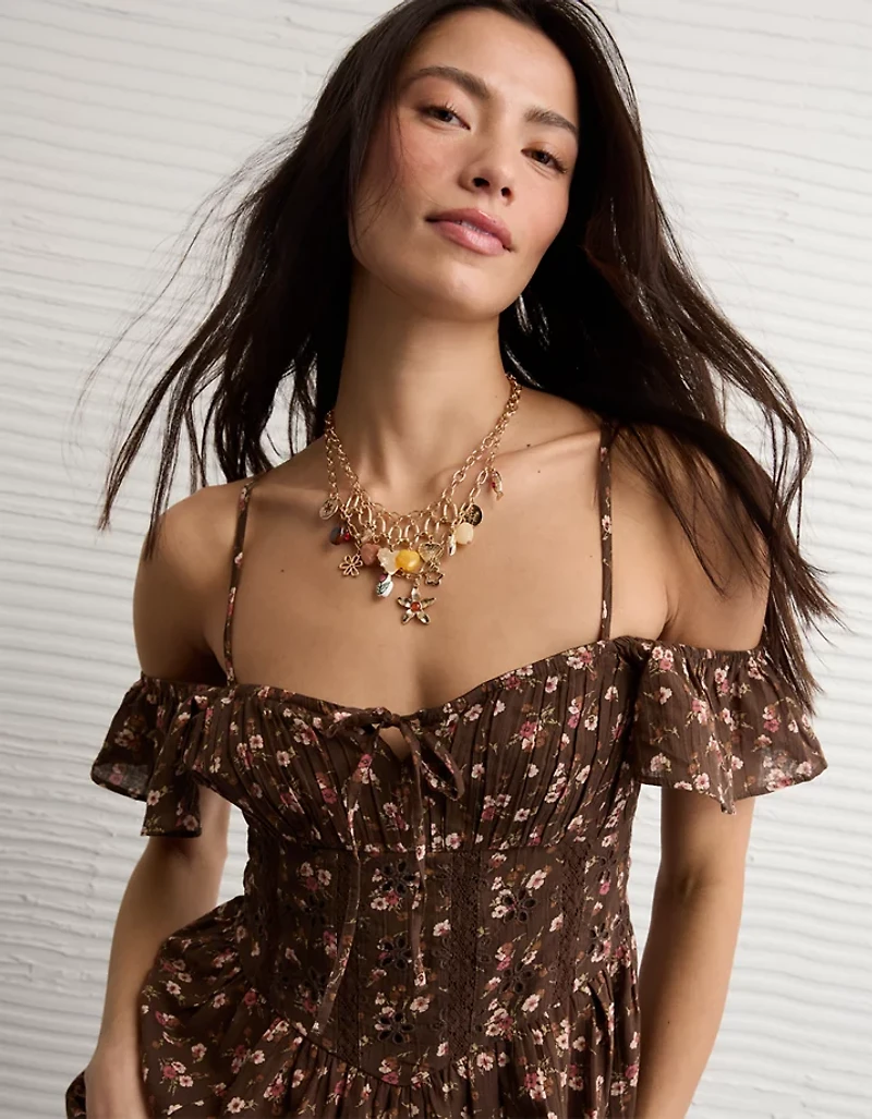 AE x Stagecoach Off-The-Shoulder Midi Dress