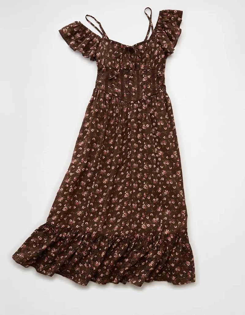 AE x Stagecoach Off-The-Shoulder Midi Dress