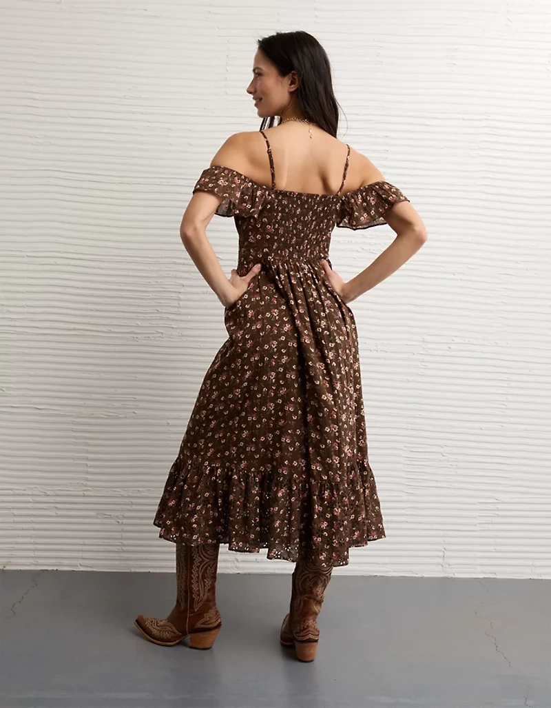 AE x Stagecoach Off-The-Shoulder Midi Dress