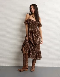 AE x Stagecoach Off-The-Shoulder Midi Dress