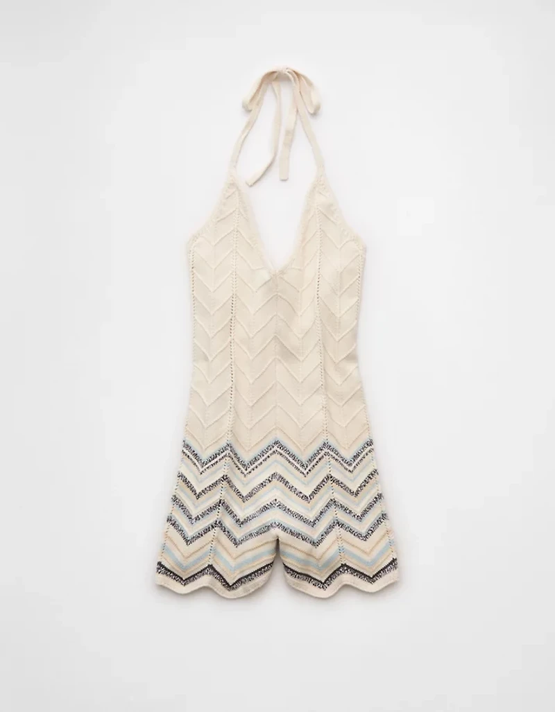 Barboteuse à licou crochetée AE