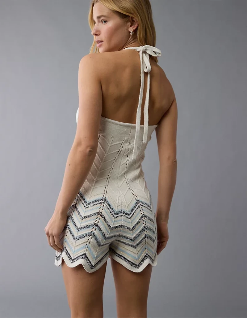 AE Crochet Halter Romper