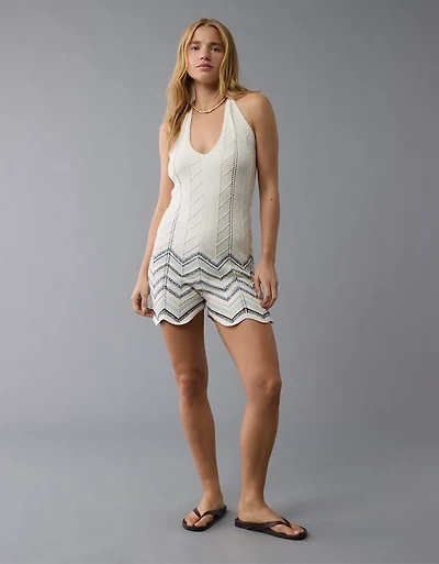 AE Crochet Halter Romper