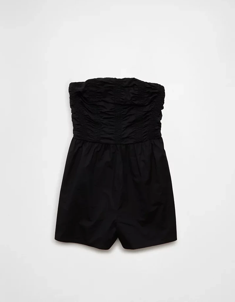 AE Strapless Ruched Bodice Romper