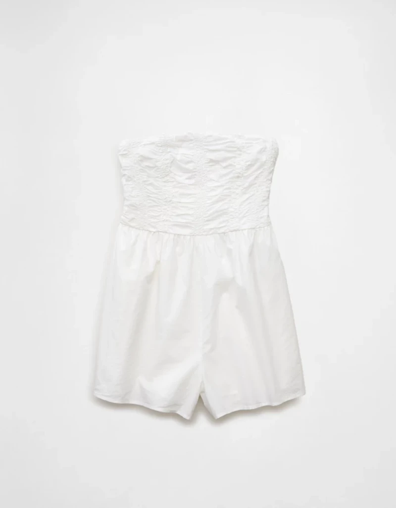 AE Strapless Ruched Bodice Romper