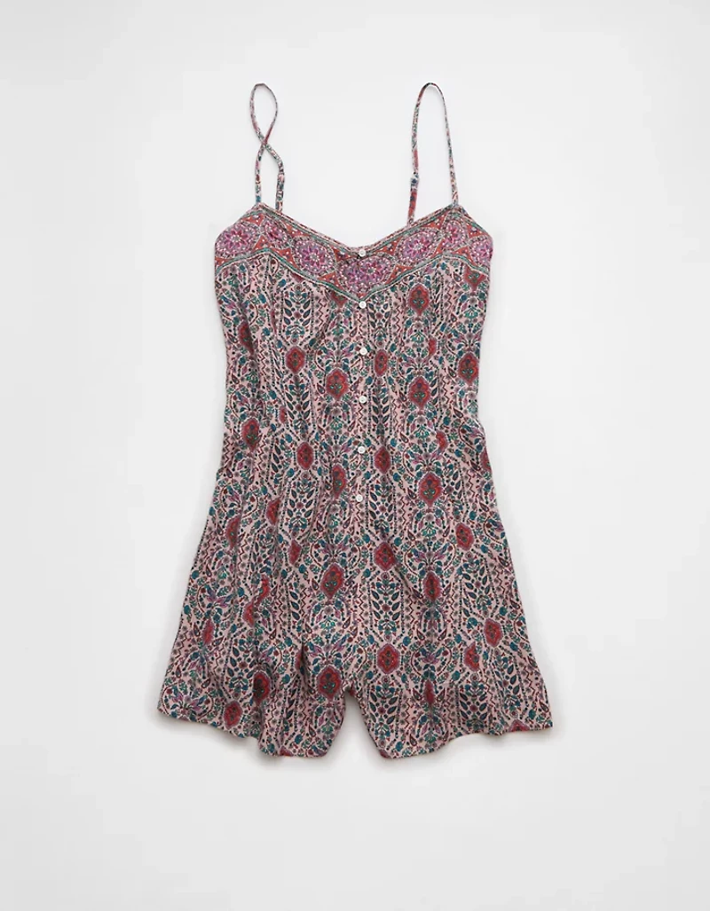 AE Button-Up Flowy Romper