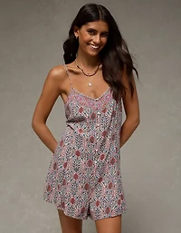 AE Button-Up Flowy Romper