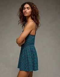 AE Button-Up Textured Knit Romper