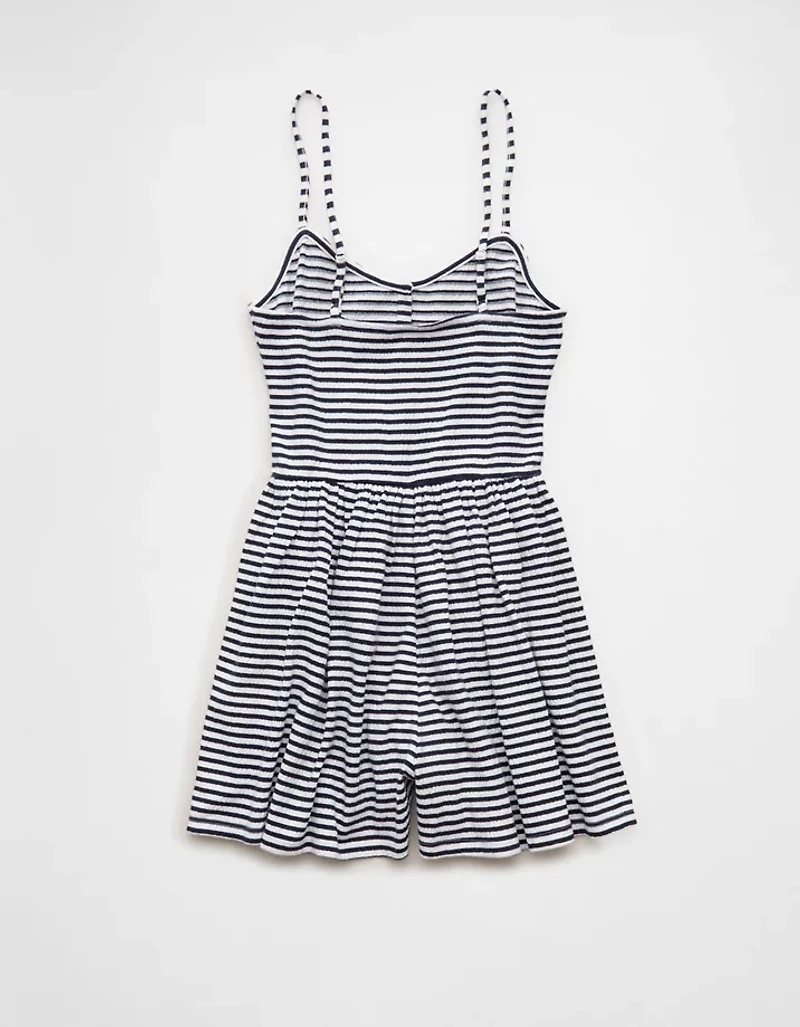 Combishort boutonné en tricot texturé AE