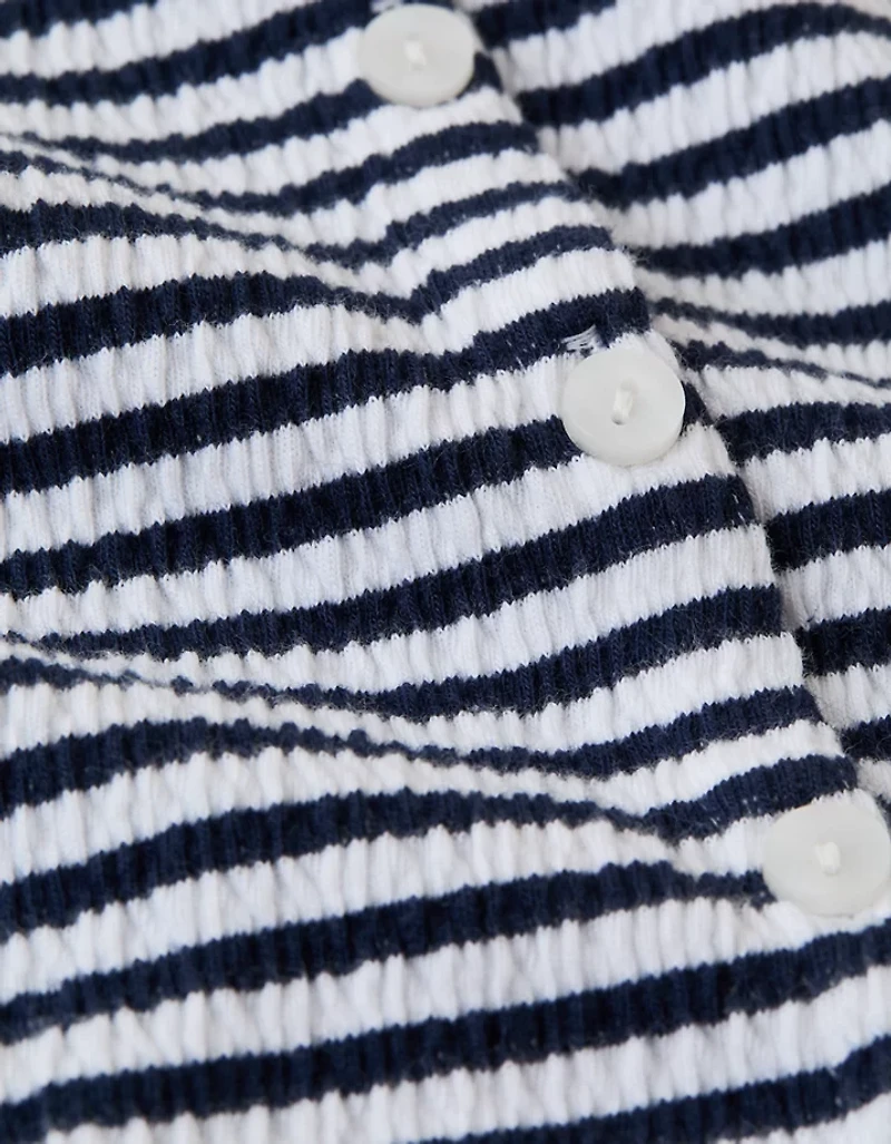 Combishort boutonné en tricot texturé AE