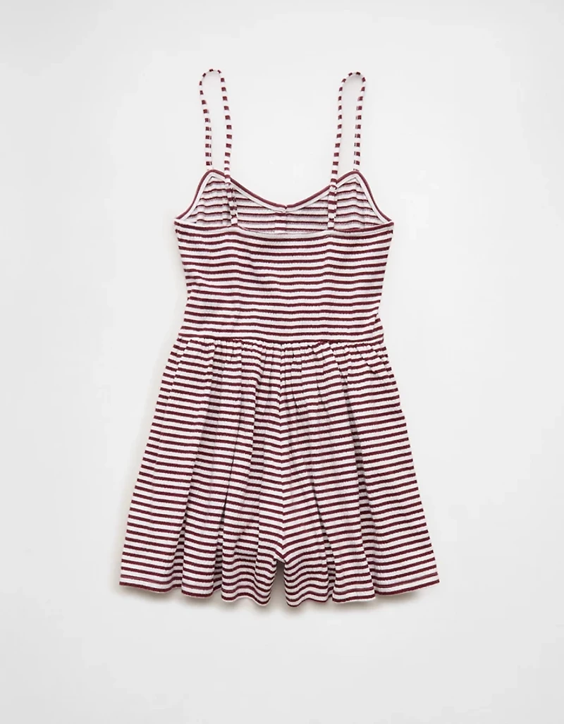 AE Button-Up Textured Knit Romper