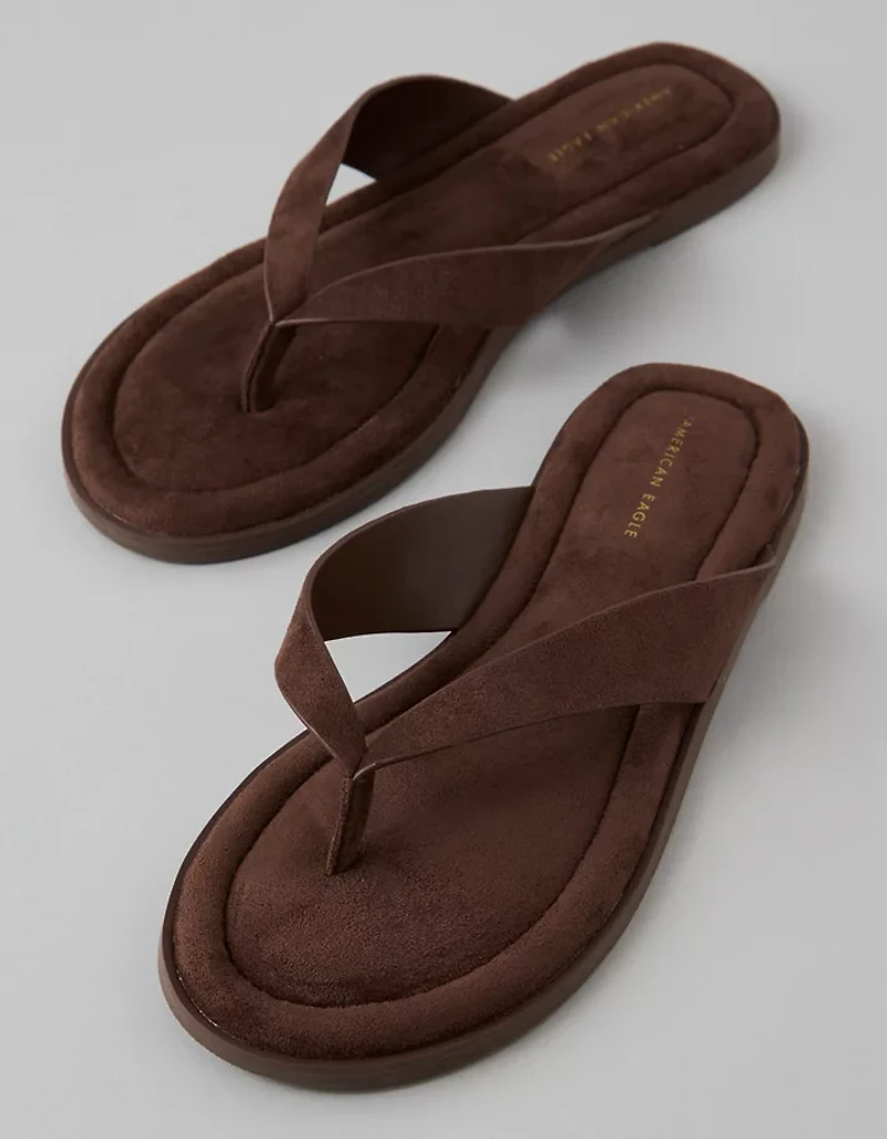 AE Faux Suede Thong Sandal