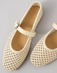 AE Raffia Mesh Mary Jane Flats