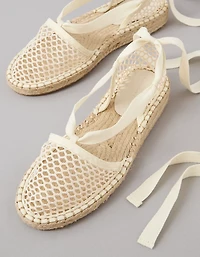 Espadrille lacée en maille AE