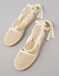 Espadrille lacée en maille AE