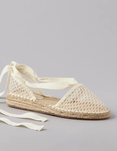 Espadrille lacée en maille AE