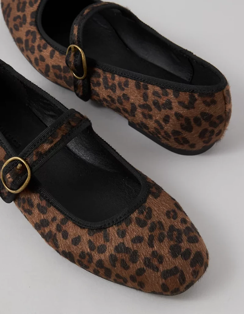 AE Calf Hair Mary Jane Flat