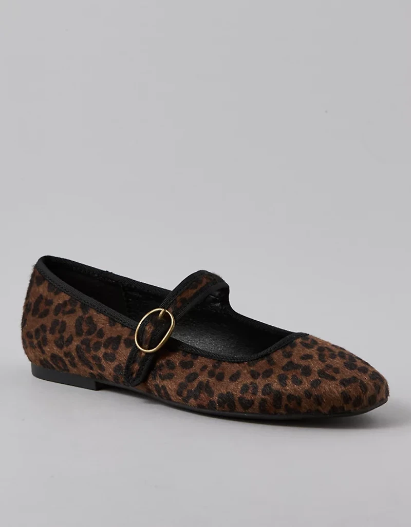 AE Calf Hair Mary Jane Flat