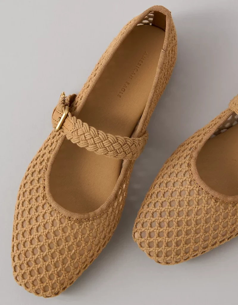 AE Crochet Mary Jane Flat