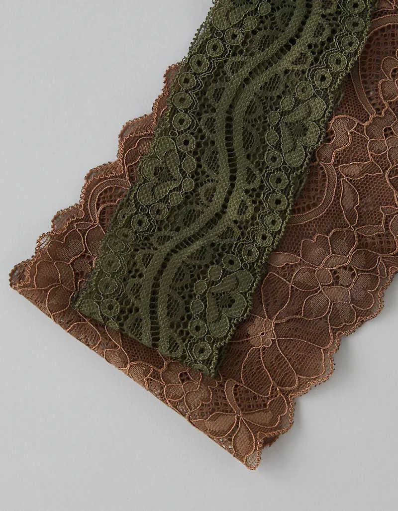 Lot de deux bandeaux en dentelle AE
