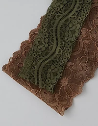 Lot de deux bandeaux en dentelle AE
