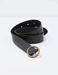 AE Oval Buckle Leather Belt