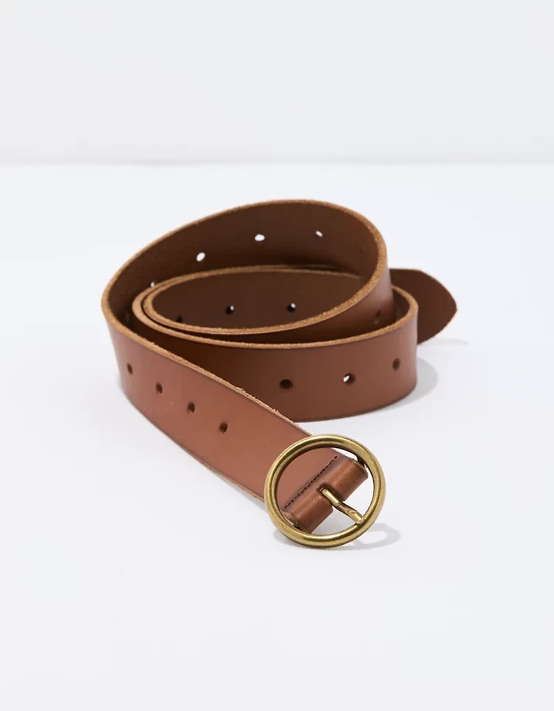 Ceinture en cuir avec boucle ovale AE