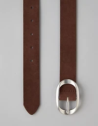 Ceinture ovale en suède à boucle torsadée AE